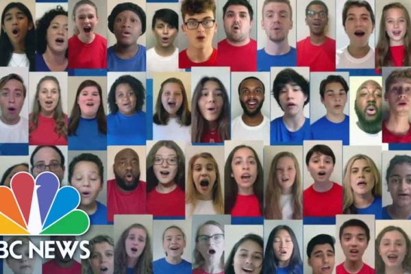 Virtual choir performance video example: DNS 2020, National Anthem.